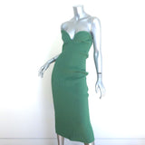 Galvan London Thalia Strapless Midi Dress Sea Green Stretch Knit Size Medium NEW