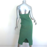 Galvan London Thalia Strapless Midi Dress Sea Green Stretch Knit Size Medium NEW
