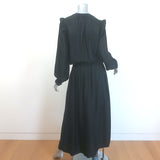 Zadig & Voltaire Roar Snakeskin Jacquard Satin Maxi Dress Black Size Medium