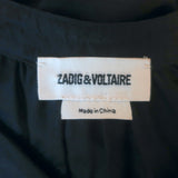 Zadig & Voltaire Roar Snakeskin Jacquard Satin Maxi Dress Black Size Medium