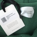 Galvan London Thalia Strapless Midi Dress Sea Green Stretch Knit Size Medium NEW