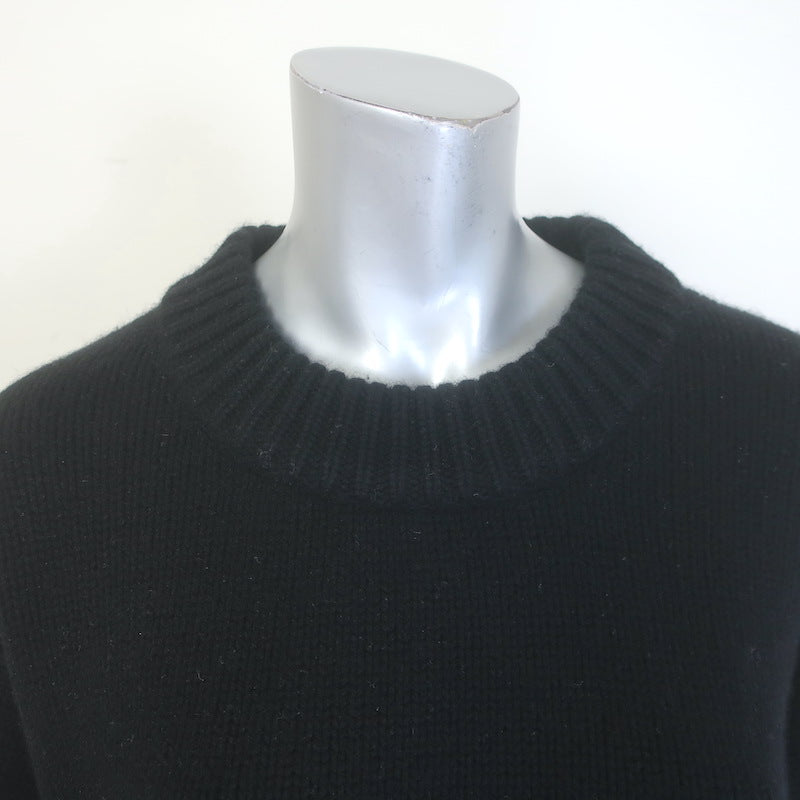 La Ligne Marin Oversized Crewneck Sweater Black Wool-Cashmere Size Large NEW
