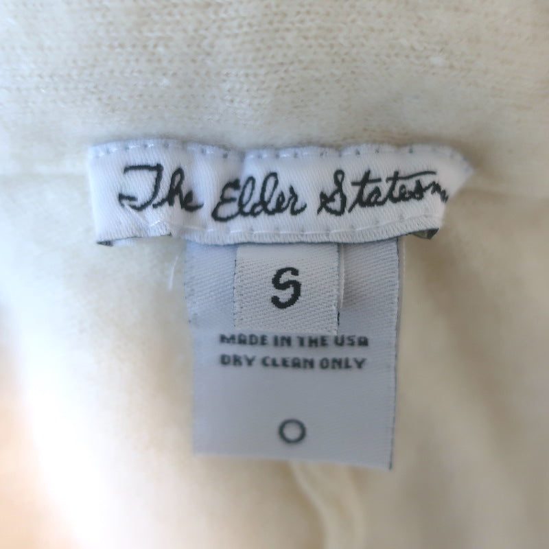 The Elder Statesman Cashmere Cropped Raw Edge Sweatpants Ivory Size Small