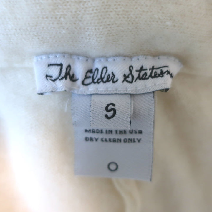 The Elder Statesman Cashmere Cropped Raw Edge Sweatpants Ivory Size Small