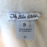 The Elder Statesman Cashmere Cropped Raw Edge Sweatpants Ivory Size Small