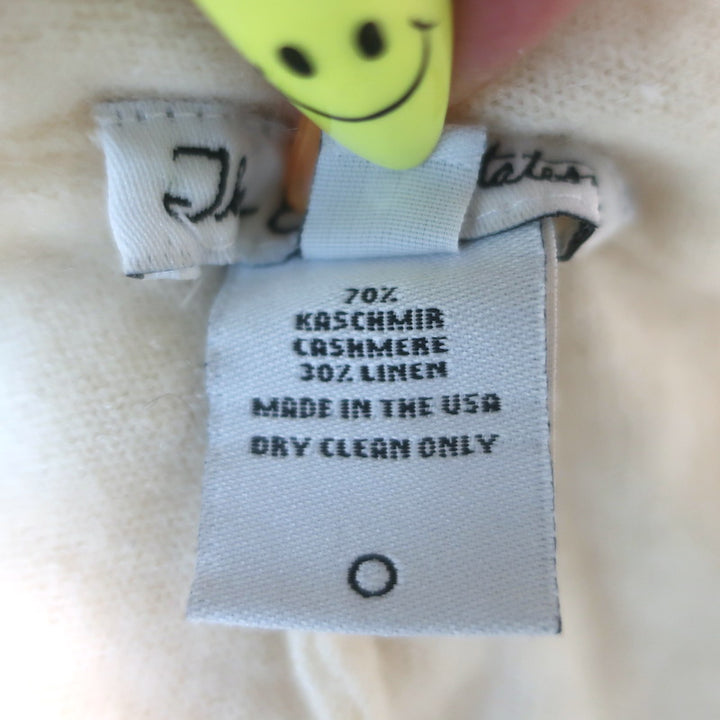 The Elder Statesman Cashmere Cropped Raw Edge Sweatpants Ivory Size Small