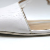 Marsell Distesa T-Strap Ballet Flats White Leather Size 40