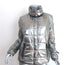 Authier Sestriere Metallic Puffer Jacket Silver Size 46