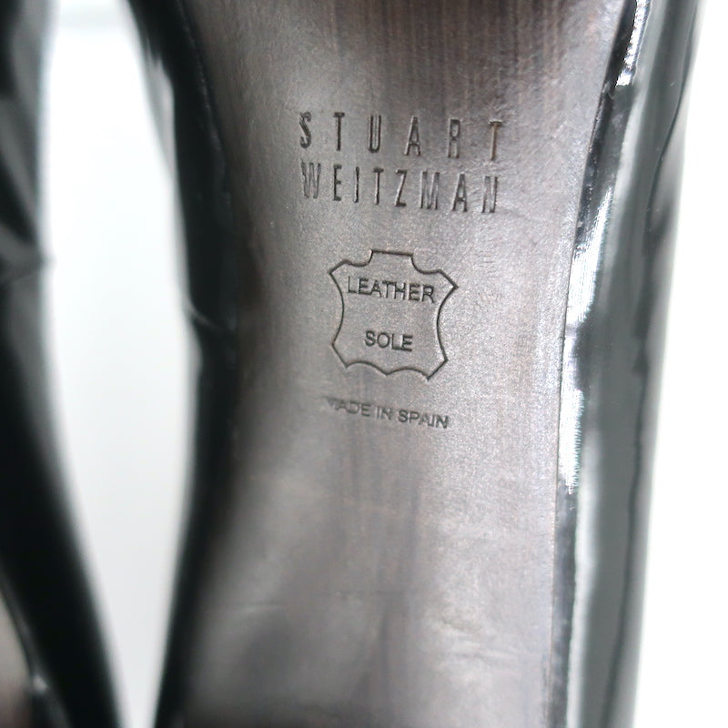 Stuart Weitzman Stuart Pumps Black Patent Leather Size 9.5 N Pointed Toe Heels