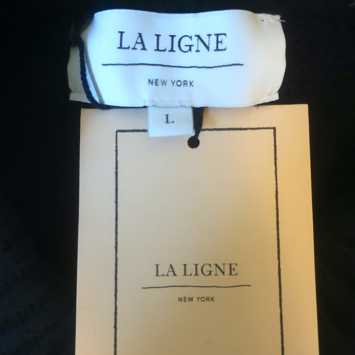 La Ligne Marin Oversized Crewneck Sweater Black Wool-Cashmere Size Large NEW