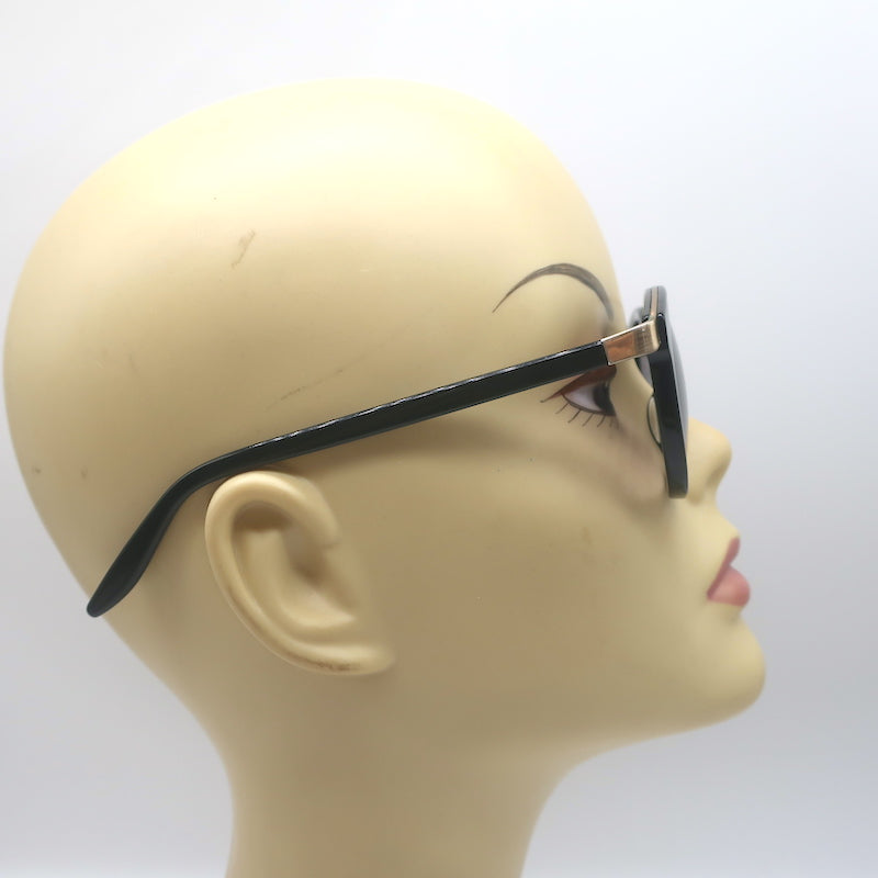 Barton Perreira Dalziel Round Brow Bar Sunglasses Black/Gold
