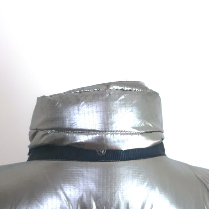 Authier Sestriere Metallic Puffer Jacket Silver Size 46