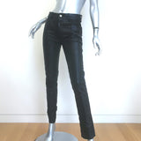 Rick Owens Fogachine Tyrone Leather Skinny Pants Black Size US 4