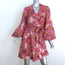 Zimmermann Fiesta Mini Wrap Dress Pink Paisley Print Linen Size 1