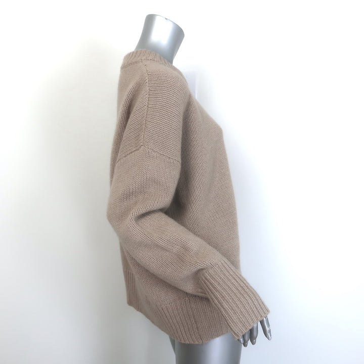 La Ligne Marin Oversized Crewneck Sweater Beige Wool-Cashmere Size Large