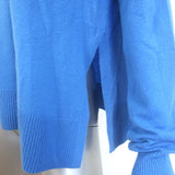 Alice + Olivia Angie Crewneck Sweater Blue Stretch Wool-Cashmere Size Small