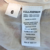 Ulla Johnson Zaria Puff Sleeve Midi Dress Cream/Red Floral Print Cotton Size 6