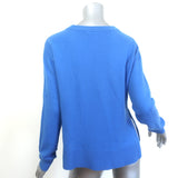Alice + Olivia Angie Crewneck Sweater Blue Stretch Wool-Cashmere Size Small