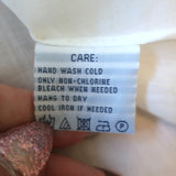 Ralph Lauren Blue Label Ruffle Top White Ramie Size 8 Short Sleeve Blouse