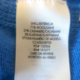 Alice + Olivia Angie Crewneck Sweater Blue Stretch Wool-Cashmere Size Small