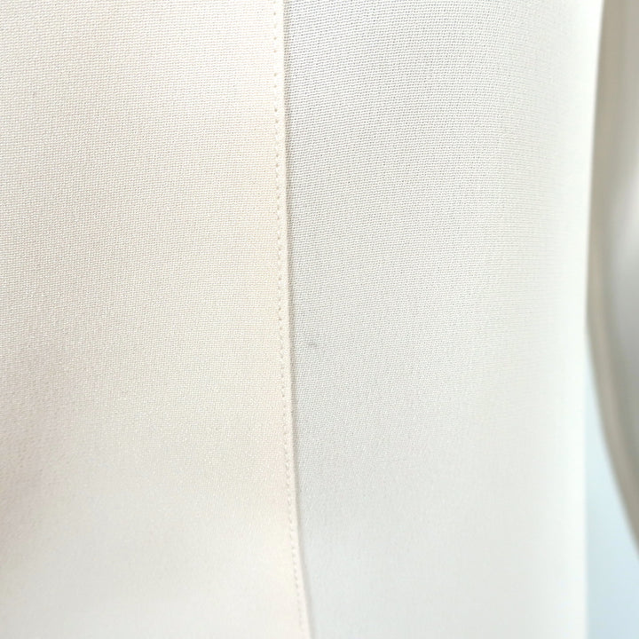 Ralph Lauren Black Label Long Sleeve Shirt Dress Ivory Crepe Size 4