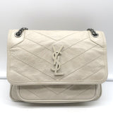 Saint Laurent Baby Niki Shoulder Bag Off-White Vintage Leather Crossbody