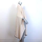 By Malene Birger Kassira Wrap Poncho Sweater Ivory Wool-Yak One Size