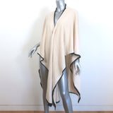 By Malene Birger Kassira Wrap Poncho Sweater Ivory Wool-Yak One Size
