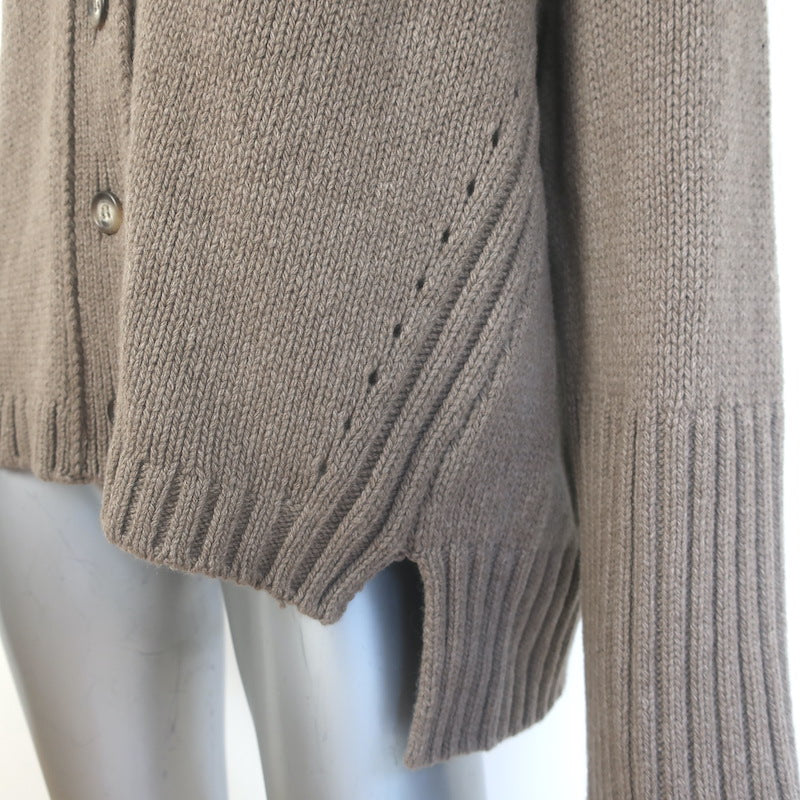 G. Label by goop Schnell High-Cuff Cardigan Mocha Virgin Wool Size Medium