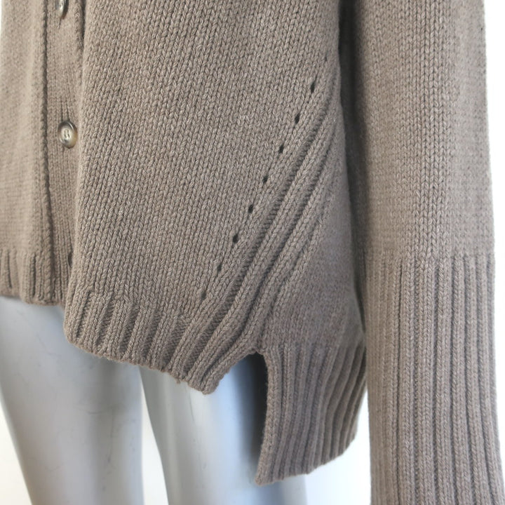 G. Label by goop Schnell High-Cuff Cardigan Mocha Virgin Wool Size Medium