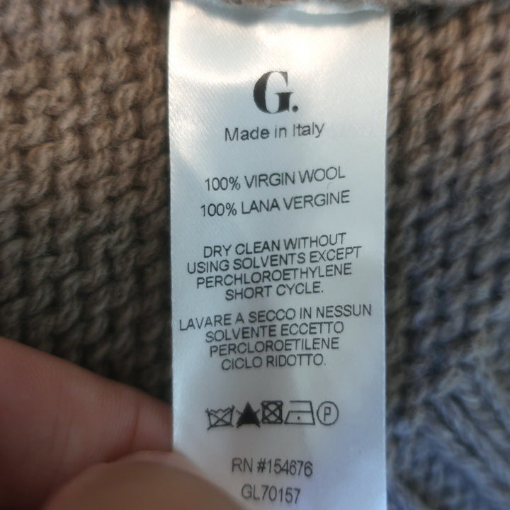 G. Label by goop Schnell High-Cuff Cardigan Mocha Virgin Wool Size Medium