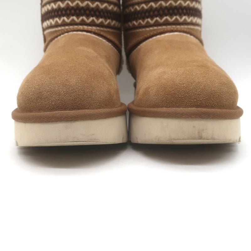 UGG Classic Mini Atherson Shearling Ankle Boots Chestnut Suede Size 9