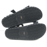 Valentino Rockstud Nylon Double Strap Espadrille Sandals Black Size 38 NEW
