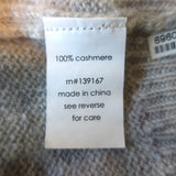 27 Miles Malibu Foil Lips Print Cashmere Sweater Light Gray Size Small