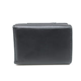 Balenciaga Hourglass Mini Trifold Wallet Black Leather