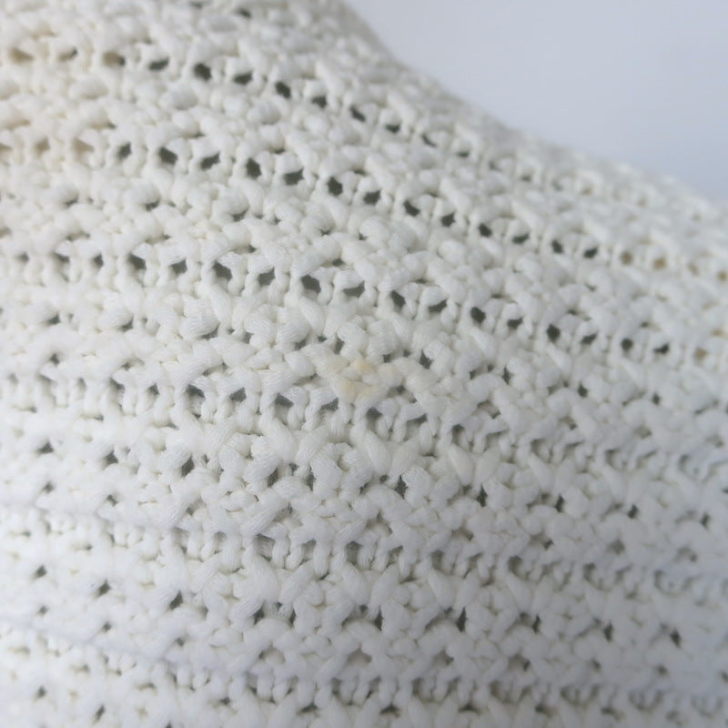ba&amp;sh Gaspard Crochet Knit Cardigan Ecru Cotton-Blend Size 3
