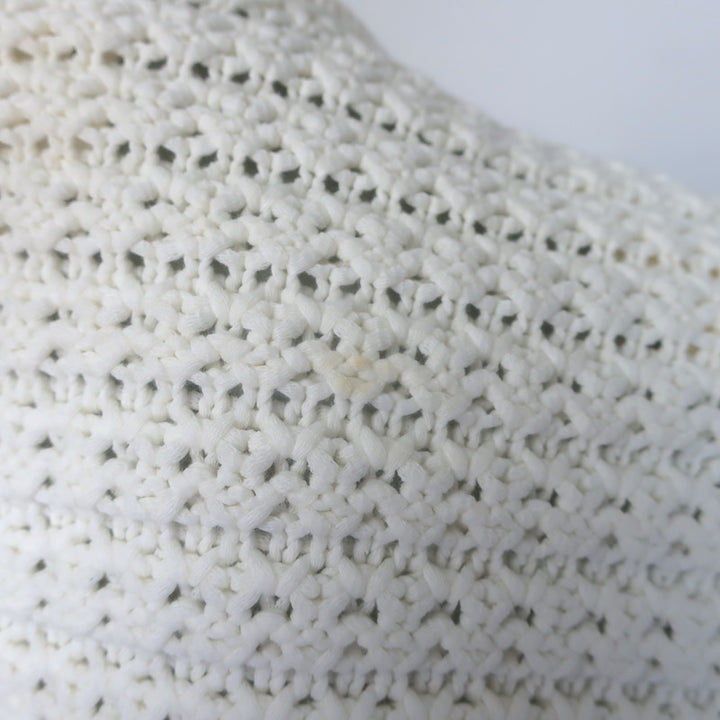 ba&amp;sh Gaspard Crochet Knit Cardigan Ecru Cotton-Blend Size 3