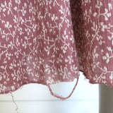 Ulla Johnson Anja Ruffled Tassel-Tie Midi Dress Clay Pink Printed Cotton Size 8