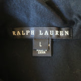Ralph Lauren Black Label Sleeveless Ruffle Top Black Cotton Size Large