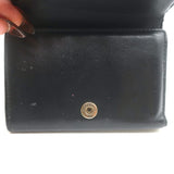 Balenciaga Hourglass Mini Trifold Wallet Black Leather