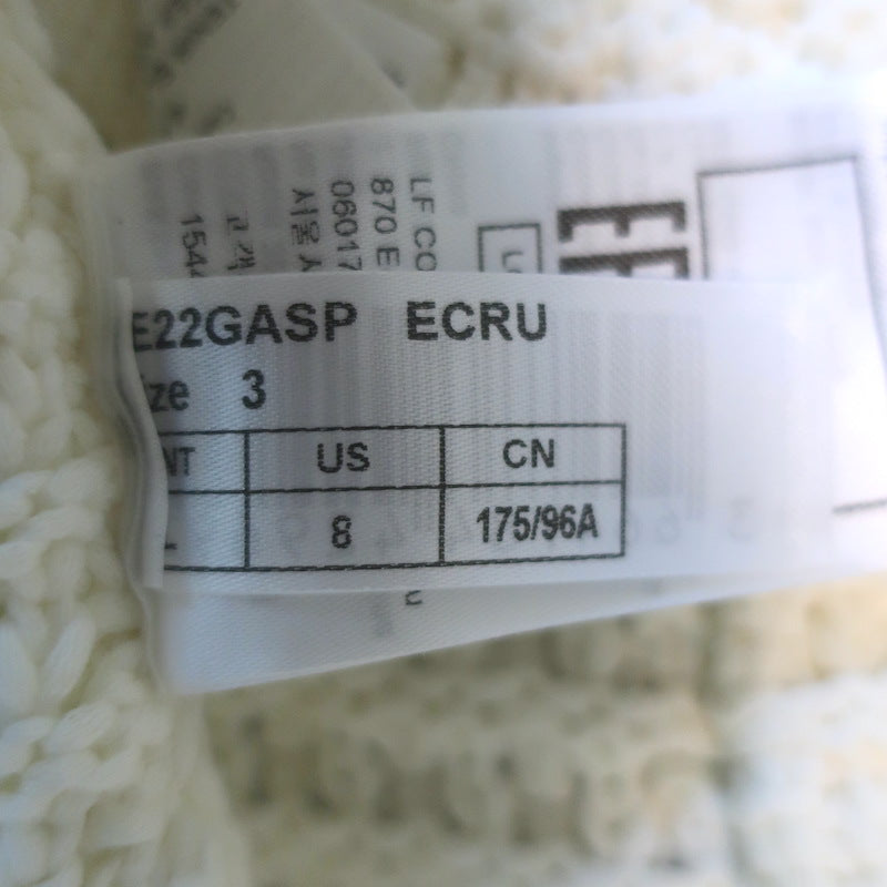 ba&amp;sh Gaspard Crochet Knit Cardigan Ecru Cotton-Blend Size 3