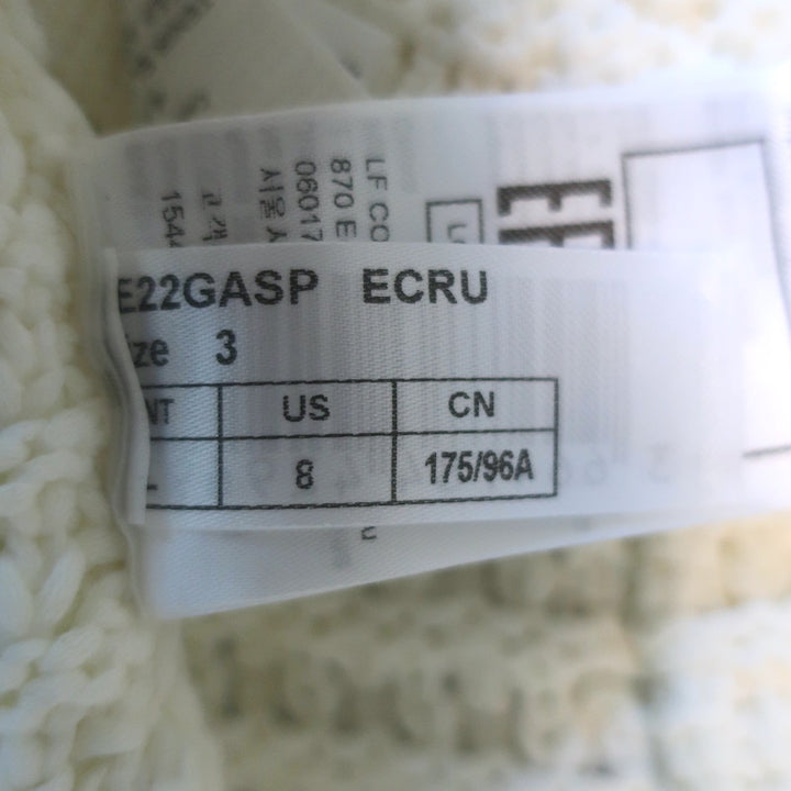 ba&amp;sh Gaspard Crochet Knit Cardigan Ecru Cotton-Blend Size 3