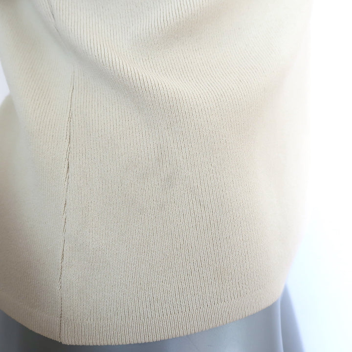 Nanushka Inna Chain Strap Tank Top Cream Stretch Knit Size Medium NEW