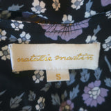 Natalie Martin Kate Maxi Wrap Dress Black Floral Print Size Small