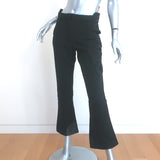 Prada Linea Rossa Flared Ski Pants Black Leather-Trim Nylon Size 44