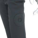 Prada Linea Rossa Flared Ski Pants Black Leather-Trim Nylon Size 44