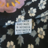 Natalie Martin Kate Maxi Wrap Dress Black Floral Print Size Small