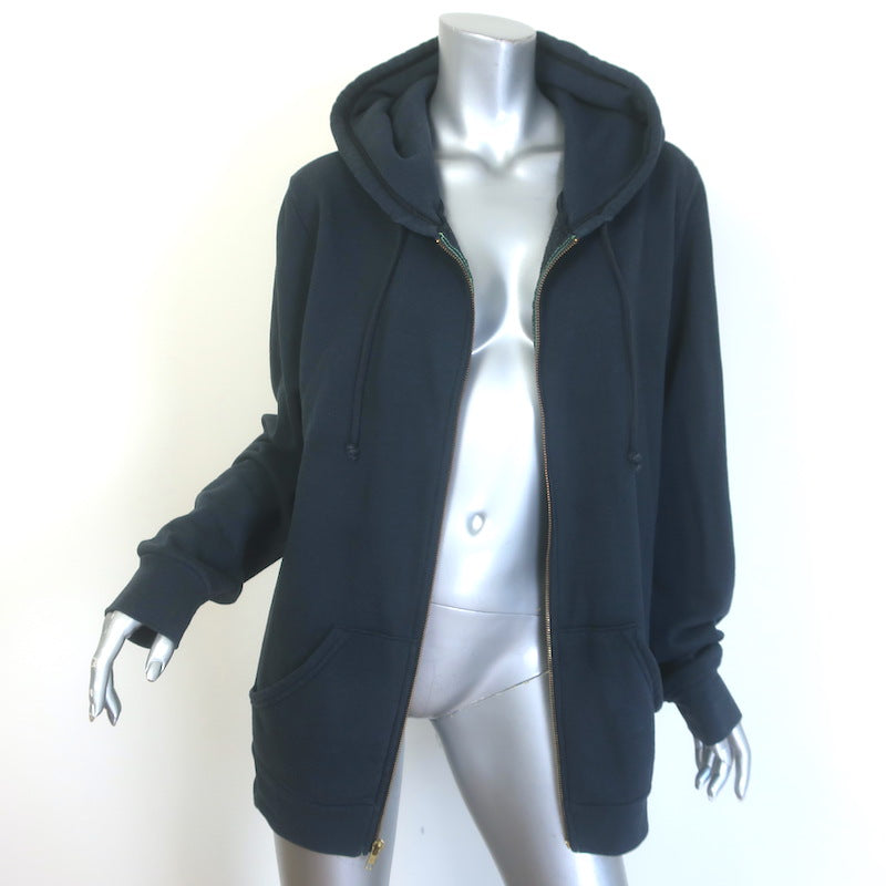 Aviator Nation Bolt Zip-Up Hoodie Sweatshirt Charcoal/Neon Pink Size Extra Large
