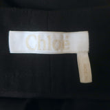 Chloe Linen Wide Leg High Rise Trousers Black Size 34