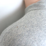 Ralph Lauren Cashmere Polo Sweater Heather Gray Size Medium